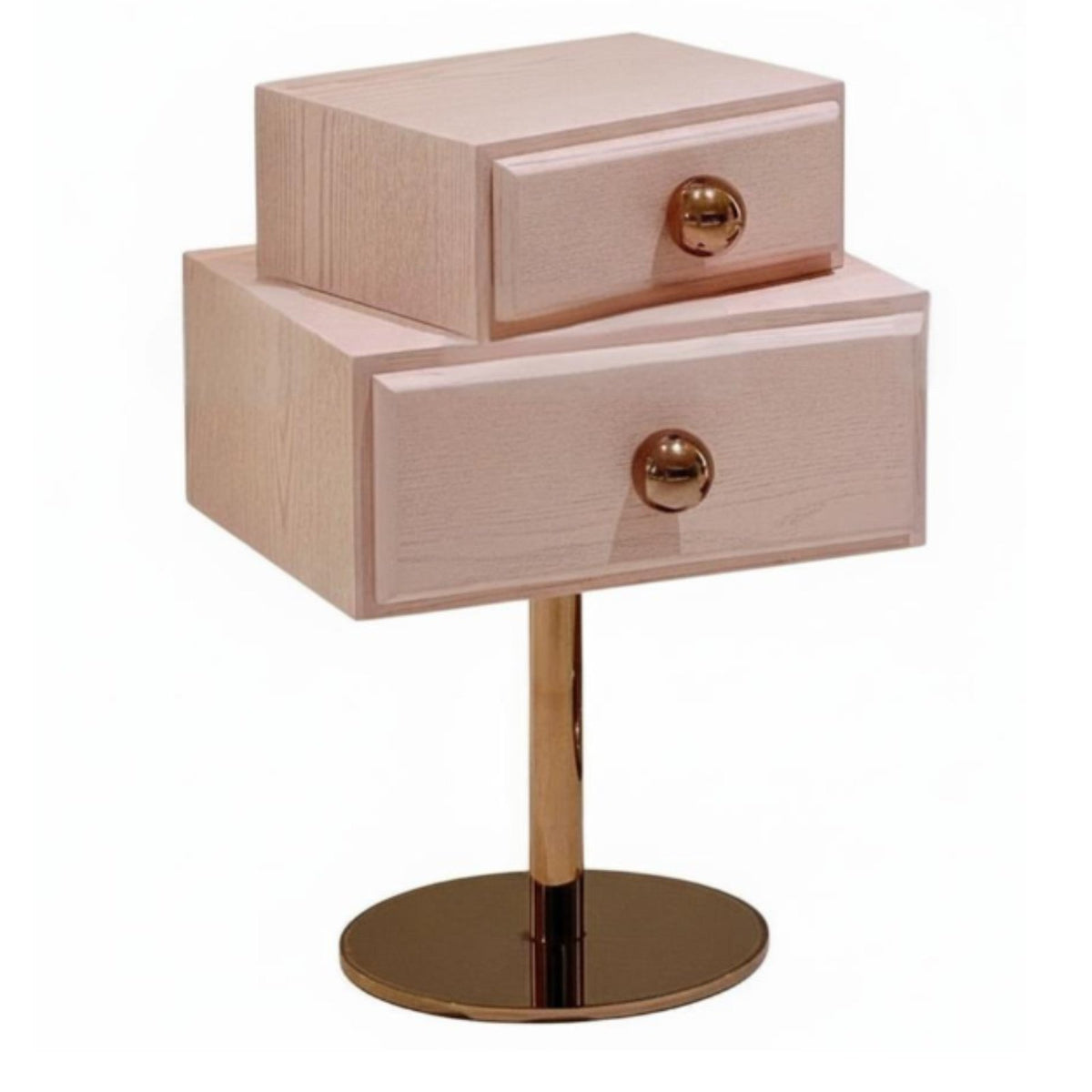 Creative Design Round Pedestal Table Space-Saving Nightstand Multi-Functional Indoor Furnishing Minimalist look for Apartment Dwellers, Interior Decorators, Homeowners, Bedroom, Living Room, Office, Corners