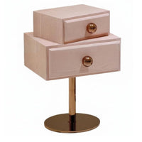 Creative Design Round Pedestal Table Space-Saving Nightstand Multi-Functional Indoor Furnishing Minimalist look for Apartment Dwellers, Interior Decorators, Homeowners, Bedroom, Living Room, Office, Corners