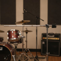 Chrome-Plated Cymbal Arm with Clamp Heavy Duty Drum Extension Arm Non-Slip Cymbal Mounting Bracket Space-Saving for Home Practice