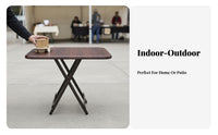 Foldable Design 4-Person foldable Square Table Space-Saving foldable Square Table Multi-Purpose Portable Furniture Lightweight for Street Vendors, Homeowners, Dining Room, Outdoor, Small Apartment, Camping