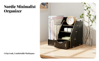 Sliding Drawer Multi-Compartment Desk Holder Space Saving Desktop Organizer Large Capacity Stationery Holder Long-Lasting for Students, Professionals, Teachers, Dorm Room, Classroom