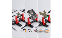 Adjustable PCB Clamp 360 Degree Rotation PCB Clamp Stand Heavy-Duty Soldering Bracket with Iron Holder for Phone Repair, Electronics Disassembly