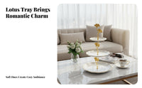 Afternoon Tea Stand Elegant Design Multi-Layer Fruit Plate Versatile Use Tiered Serving Stand for Living Room, Coffee Table, Weddings
