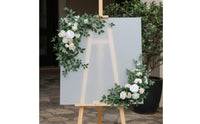 2 Pieces Wedding Arch Flowers Realistic Look Corner Floral Arrangement