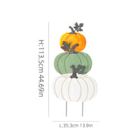 Stacked Pumpkin Stake Fall Pumpkin Garden Stakes Harvest Lawn Ornaments for Porch