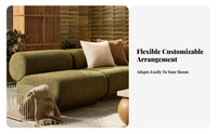 Minimalist Aesthetic Armless Boucle Seating Unit Customizable Configuration sectional Couch Soft Texture Sectional Sofa High-Resilience Foam for Apartment Dwellers, Interior Designers, Design aficionados, Living Room, Villa, Reception Area, Office