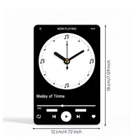 Easy-to-Read Dial Now Playing Clock Goods Tabletop for Desktop Display