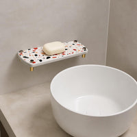 Diatomaceous Earth Absorbent Coaster Tray for Toothbrush Cups and Bathroom Storage