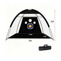 Target Backdrop Arched Golf Net Mesh Panels Golf Practice Net Foundation Mat Sports Gear Front Opening