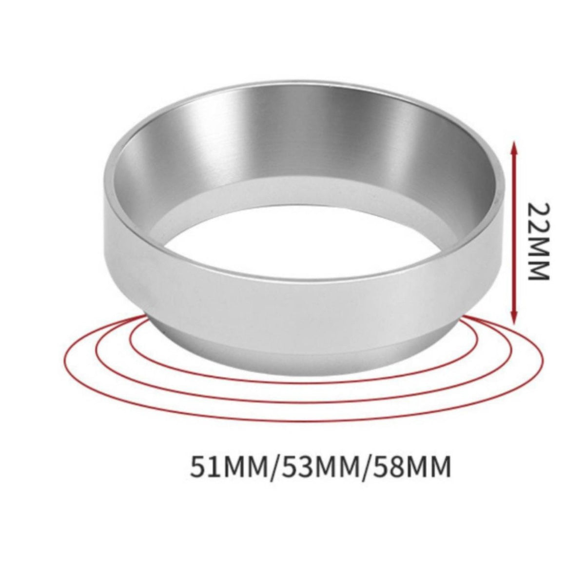 Reduces Waste Portafilter Funnel Alloy Construction Espresso Dosing Collar Long-Lasting Coffee Powder Receiving Collar Enhances Extraction for Baristas