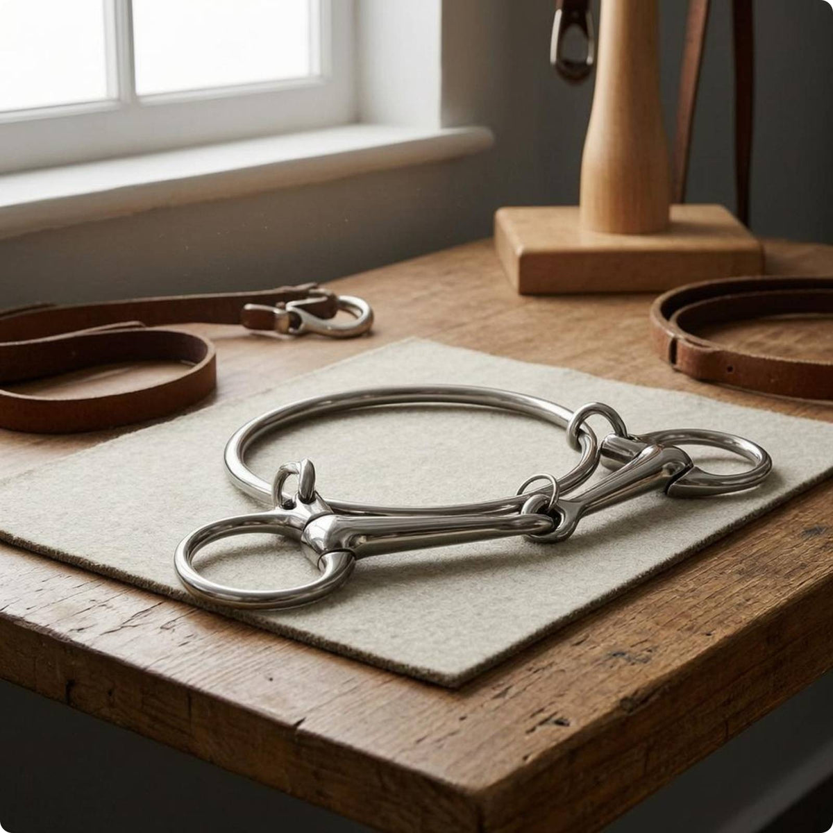 Racing Horse Bit 130 Mm Mouth Length Jointed Horse Bit Balanced Pressure Reduces Pinching
