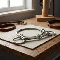 Racing Horse Bit 130 Mm Mouth Length Jointed Horse Bit Balanced Pressure Reduces Pinching