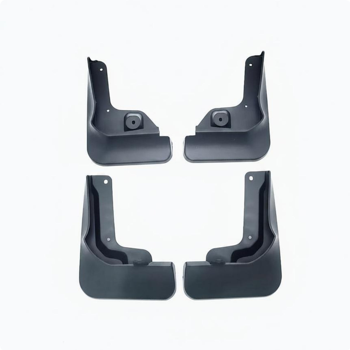 4 Pieces Molded Black Mudguard Set Easy Installation Contoured Mudguards Shock Resistant