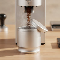 58mm Coffee Dosing Cup with Lid Aluminum Alloy Espresso Dosing Cup Messmessless Food-Safe for Baristas, Portafilter