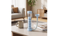 Handheld Breathing Device with Adjustable Resistance Portable Breathing Training Device Lightweight Respiratory Exerciser with Mouthpiece Compact for Athletes, Singers, Home Workouts, Office