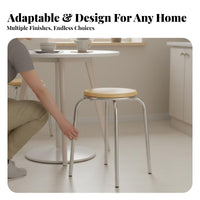 Space-Saving Stackable Round Seat adaptable Round stackable Stool Sturdy Construction Home Furnishing Portable for Families, Adults, Students, Dining Room, Kitchen, Office, Classroom