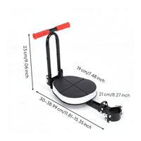 Quick Folding Electric Bike Child Seat Anti-Slip Handrail Front Mount Child Bike Seat Easy Installation Padded Cushion for Children, Toddlers, Babies, Family Outing, Commuting