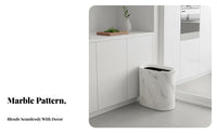 Trash Can Space Saving Press Top Waste Basket Easy to Clean Narrow Waste Bin for Kitchen, Living Room, Bedroom
