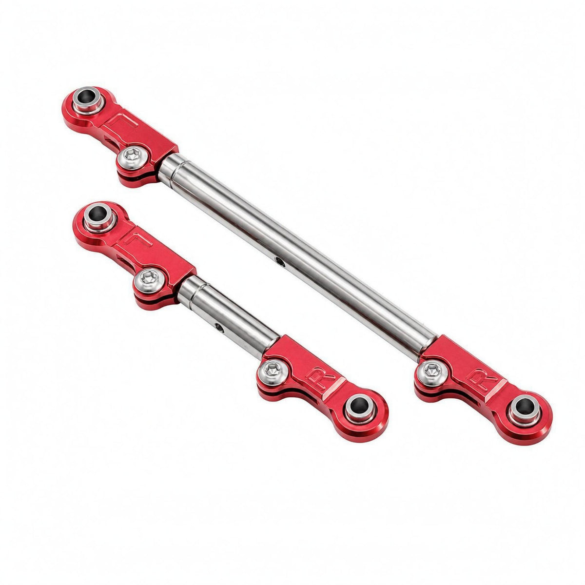 2 Pieces Adjustable Tie Rod   RC Steering Link Rod Eyelet Mount