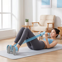 Soft Foam Pedal Puller with Resistance Tubes Multifunction Pedal Resistance Instructor Compact Exercise Machine Portable for Beginners