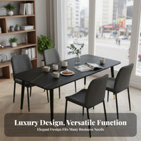 Restaurant Booth and Table Set Light Luxury Design Dining Table and Chair Set Comfortable Seating Upholstered Restaurant Chair for Taverns, Cafes