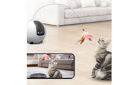 Distant-Controlled Mobile Pet Camera Robot Two-Way Audio Pet Robot with Treat Dispenser Smart for Dog Owners, Home, Indoor