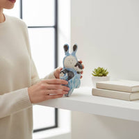 Ceramic Figurine Artisanal Dinosaur Figurine Playful Dinosaur Sculpture for Tabletop