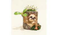 Sloth Planter Resin Planter Cute Sloth Flowerpot for Desk