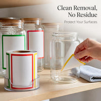 Large Waterproof Adhesive Labels for Organization and Naming, Tearable and Residue-Free