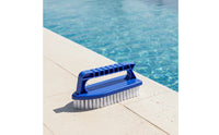 Pool Brush with Handle Pool Brush Head Pool Walls Pool Steps Manual Cleaning Scrubber Non-slip Handle Wide Bristle Edge Built-in Grip Suitable for Pool Owners Home Pool Care
