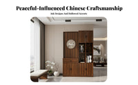 Chinese Design Screen Cabinet Minimalist Design Entryway Divider Cabinet Multi-Functional Standing Partition Screen for Home Decor Ators, Home