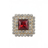 High-End Square Crystal Button Wide Application Rhinestone Shank Button Long-Lasting Rhinestone Buttons for Fashion Designers, DIY Crafters, Coat, Suit, Cardigan