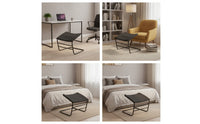 Footstool Angled Padded Footrest Compact Footrest with Metal Frame for Home Office