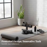 Thickened Soft Foam Triple Suction Ab Exerciser Beginner Friendly Suction Cup Sit-up Bar Phone Holder Floor Sit-up Aid for Women, Students, Beginners, Indoor, Gym