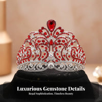 Pageant Regal Tiara Quality Alloy Rhinestone Regal Headpiece Luxury Design Bridal Tiara for Brides, Prom Goers, Beauty Pageants, Quinceanera