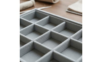 24-Grid Jewelry Tray Elegant 24 Grid Jewelry Tray Multi-Functional Earring Storage Organizer for Retailers, Dresser Top, Closet