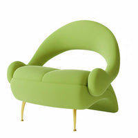 Light Luxury Design Oversized Single Sofa Modern Aesthetic Shell-Shaped Armchair Soft Upholstery Accent Chair Ergonomic Backrest for Apartment Dwellers, Interior Designers, Living Room, Balcony, salon, Reception Area