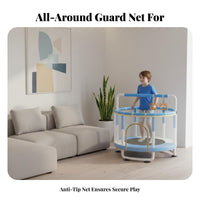 Kids Jumping Bed with Enclosure Anti-Tip Design Young Child Children's Jumping Bed with Net Quiet for Home Use, Playroom