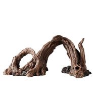 Artificial Driftwood Natural-Looking Aquarium Driftwood Aquarium Stump Wood-Like Aquatic Pet Tank Cave Hollow for Aquarists