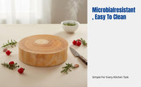 Pine Wood Chopping Board, Durable Round Cutting Board, Thick Butcher Block for Home or Commercial Use
