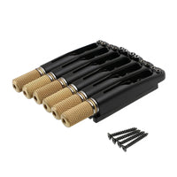 Six-String Guitar Bridge Tailpiece String-Through Electric Guitar Bridge Intonation Music Accessory for Upgrade, Replacement