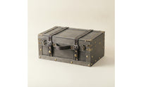 Storage Trunk with Handle Farmhouse Storage Trunk Retro Wooden Chest for Photographers, Home Decor, Photography Prop
