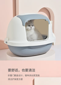 猫砂盆全封闭式超大小号防外溅猫厕所猫沙盆猫屎沙盆猫咪用品