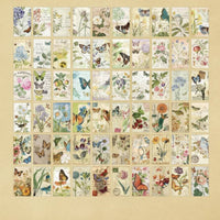 60 Sheets Assorted Designs Vintage Memo Pad Set Rich Patterns Retro Scrapbook Paper Writable for Crafters, Students, Scrapbooking
