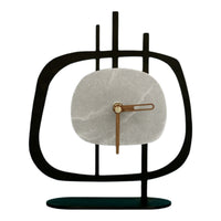 Decorative Table Clock Compact Clock with Metal Frame Sturdy for Shelf