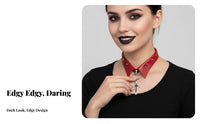 Cross ornament Neckband Darkly Romantic and aesthetic Choker Tarnish-Resistant for live music events, Women