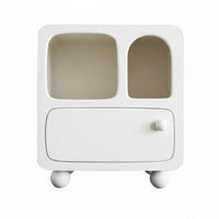 Movable C-Shaped Side Table Minimalist design C-Shaped End Table Modern Design Nightstand Space-Saving for Apartment Dwellers, Homeowners, Students, Living Room, Beside Sofa, Small Spaces, Home Office