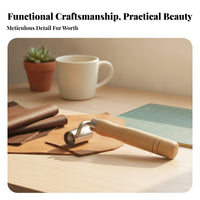 Metal Rolling Head Leather Seam Roller Visible Grain Leather Roller Groove Rings Mirror Finish