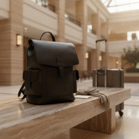 Large Capacity Leather Backpack Long-Lasting Mens Business Backpack Wear-Resistant Bag Computer Compartment for Men, College Students, Office, Commuting, Travel, School