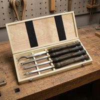 4-Piece Woodturning Set Hook-Shaped Cutting tool Wood Lathe Turning Tools Carving Tool Set for DIY Woodworkers